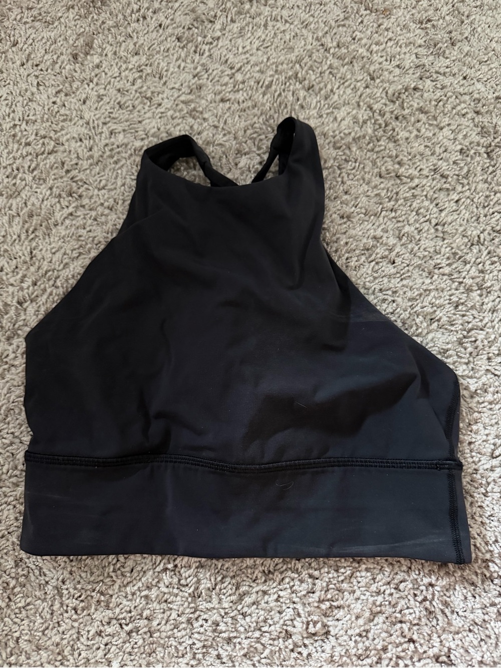 lululemon athletica Black High Neck Sports Bra Tank